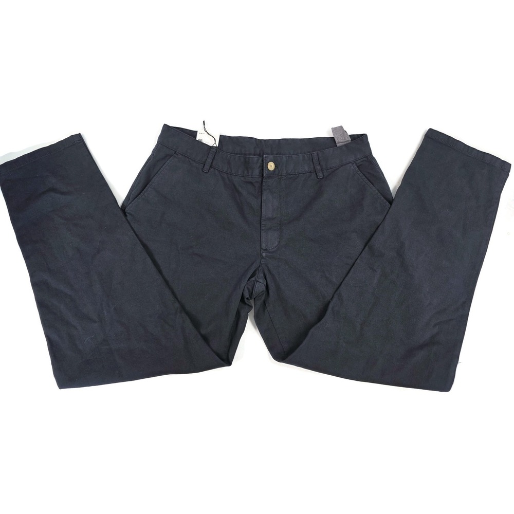 Zara Pants Mens 36 Dark Blue Slim Fit Chinos Cotton Stretch Casual Office